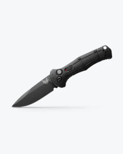 Mini Claymore Auto Open Drop Point Knife with Black Grivory by Benchmade Mini Claymore Auto Open Drop Point Knife with Black Grivory by Benchmade