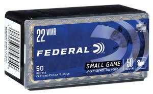 Federal .22 Winchester Magnum, 50 Grain Jacketed Hollow Point, Rimfire Ammunition - Box