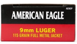 Federal AE 9mm Luger 115gr FMJ Handgun Ammunition Federal AE 9mm Luger 115gr FMJ Handgun Ammunition