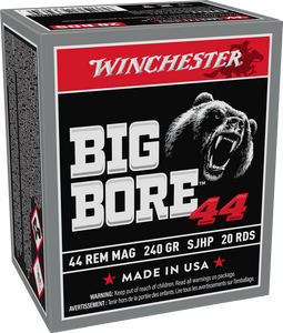 Winchester 44 Rem Mag 240 SJHP Big Bore Handgun Ammunition Winchester 44 Rem Mag 240 SJHP Big Bore Handgun Ammunition