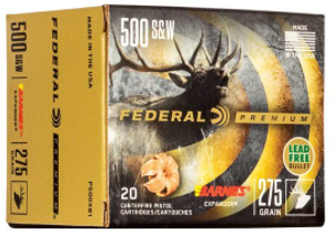 Federal 500 S&W Mag 275gr Barnes Expander Handgun Ammunition Federal 500 S&W Mag 275gr Barnes Expander Handgun Ammunition
