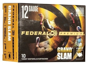 Federal Grand Slam 1,200 fps 12 Gauge 3-12 2 oz. #5 Copper Plated Lead Shot Shotgun Ammunition Federal Grand Slam 1,200 fps 12 Gauge 3-12 2 oz. #5 Copper Plated Lead Shot Shotgun Ammunition