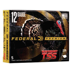 Federal Heavyweight TSS 1,000 fps 12 Gauge 3-12 1-12 oz. #7 & 9 Tungsten Shot Shotgun Ammunition Federal Heavyweight TSS 1,000 fps 12 Gauge 3-12 1-12 oz. #7 & 9 Tungsten Shot Shotgun Ammunition