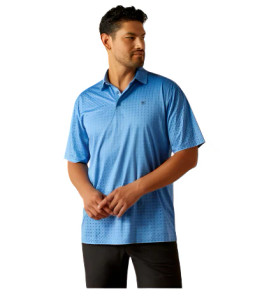 Charger 2.0 Printed Short Sleeve Polo Shirt by Ariat Charger 2.0 Printed Short Sleeve Polo Shirt by Ariat