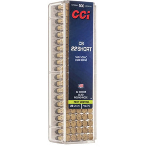 CCI 710 fps 22 CB Short 29 Grain Subsonic Lead Round Nose Rimfire Ammunition