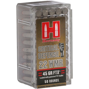 Hornady Critical Defense 1,000 fps 22 Winchester Magnum Rimfire 45 Grain Flex Tip Expanding Rimfire Ammunition