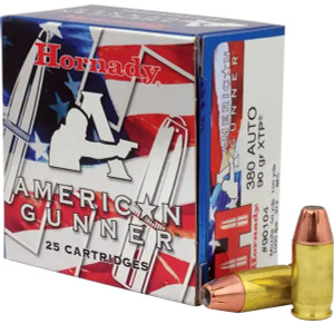 Hornady 380 Auto 90gr XTP American Gunner Handgun Ammunition Hornady 380 Auto 90gr XTP American Gunner Handgun Ammunition