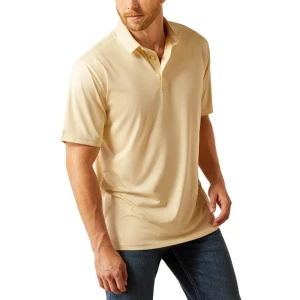 Men's Charger 2.0 Short Sleeve Bleeched Sand Polo Shirt by Ariat