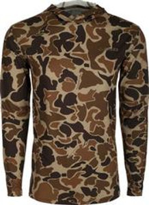 Youth Long Sleeve Performance Camo Crew Hoodie by Drake Waterfowl Youth Long Sleeve Performance Camo Crew Hoodie by Drake Waterfowl