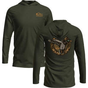 Circle Mallard Long Sleeve Tee Hoodie by Drake Waterfowl