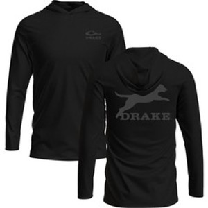 Leaping Lab Long Sleeve Tee Hoodie by Drake Waterfowl Leaping Lab Long Sleeve Tee Hoodie by Drake Waterfowl