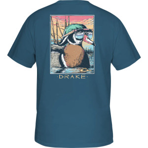 Men's Pop Art Wood Duck Sunglasses Short Sleeve Tee Shirt by Drake
