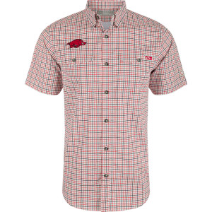 Arkansas Frat Tatersall Short Sleeve Shirt by Drake Waterfowl
