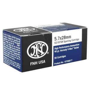 FN Herstal 2,034 fps 5.7x28mm NATO 40 Grain Hornady V Max Rifle Ammunition