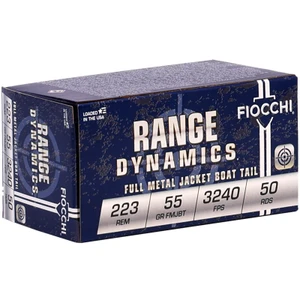 Fiocchi Shooting Dynamics 3,240 fps 223 Remington 55 Grain Full Metal Jacket Boat Tail Rifle Ammunition