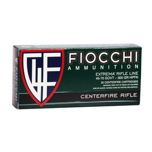 Fiocchi Extrema Rifle Line 1,900 fps 45-70 Government 300 Grain Hollow Point Flat Nose Rifle Ammunition