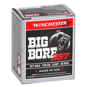 Winchester Big Bore 1,460 fps 357 Magnum 158 Grain Semi Jacketed Hollow Point Handgun Ammunition