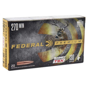Federal Vital Shok 3,060 fps 270 Winchester 130 Grain Barnes Triple Shock X Rifle Ammunition