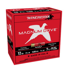 Winchester Magnum Dove 1,400 fps 12 Gauge 2-3/4" 1-1/4 oz. #7-1/2 & 9 Lead Shot Shotgun Ammunition
