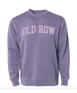 Old Row Pigment Dyed Premium Crewneck Sweatshirt in Plum