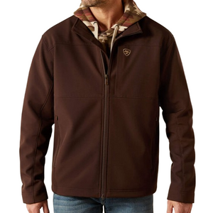 Men's Vernon Softshell Jacket in Coffee by Ariat - Front Men's Vernon Softshell Jacket in Coffee by Ariat - Front