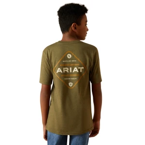 Youth Roped Diamond Short Sleeve Graphic Tee Shirt by Ariat
