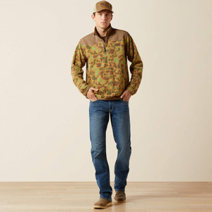 Ariat Basis Fleece Sweater in Khaki Cam Ariat Basis Fleece Sweater in Khaki Cam
