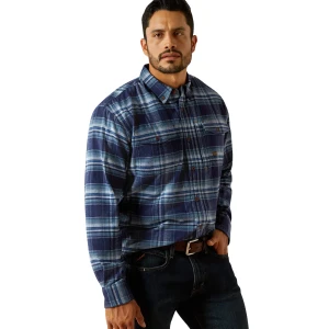 Men's Rebar Flannel DuraStretch Long Sleeve Monument Work Shirt by Ariat