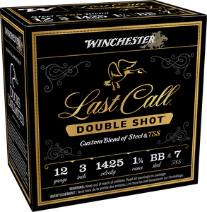 Winchester Last Call Double Shot 1425fps 12 Gauge 3" 1-1/4oz #BB 7 #7TSS shot shotgun Ammunition Winchester Last Call Double Shot 1425fps 12 Gauge 3" 1-1/4oz #BB 7 #7TSS shot shotgun Ammunition
