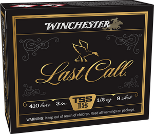 Winchester Last Call TSS 18 .410 Gauge 3" 1/2oz #9 TSS shot Winchester Last Call TSS 18 .410 Gauge 3" 1/2oz #9 TSS shot