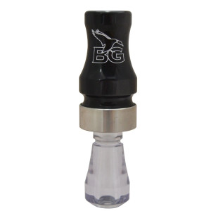 Black/Clear Double Cross Acrylic/Poly Duck Call by Buck Gardner Black/Clear Double Cross Acrylic/Poly Duck Call by Buck Gardner