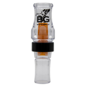 Clear/Black Speck Ghost Poly Goose Call by Buck Gardner Clear/Black Speck Ghost Poly Goose Call by Buck Gardner