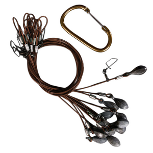 12 Pack 2.5 ft. 3 oz. Teardrop Texas Rigs in Brown by Heyday 12 Pack 2.5 ft. 3 oz. Teardrop Texas Rigs in Brown by Heyday