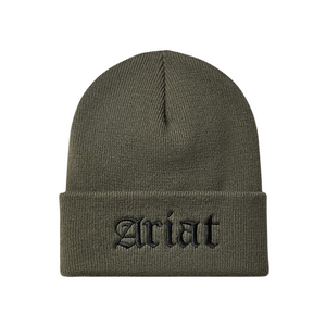 Light Olive Rebar Embroidered Beanie by Ariat Light Olive Rebar Embroidered Beanie by Ariat