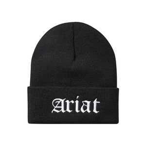 Adult Black Rebar Embroidered Beanie by Ariat Adult Black Rebar Embroidered Beanie by Ariat