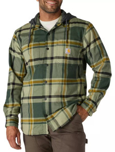 Men's Rugged Flex Flannel Fleece Lined Hooded Shirt by Carhartt Men's Rugged Flex Flannel Fleece Lined Hooded Shirt by Carhartt