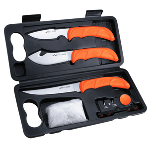 6 Piece Wild Lite Fixed Knife Set With Sharpener & Case by Outdoor Edge