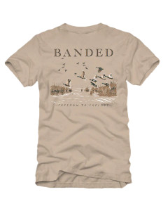 Mallards Flying Scene Short Sleeve Tee by Banded Mallards Flying Scene Short Sleeve Tee by Banded