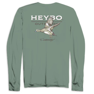 Men's Cottontop Duck Long Sleeve Graphic Tee Shirt by Heybo