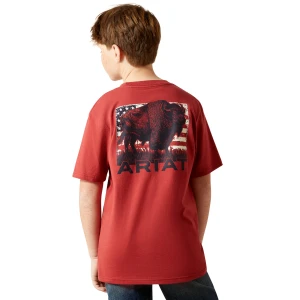 Youth Buffalo Flag Short Sleeve Graphic Tee Shirt by Ariat