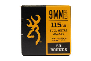Browning 9mm 1190fps Performance Target 115gr Full Metal Jacket Rifle Ammunition