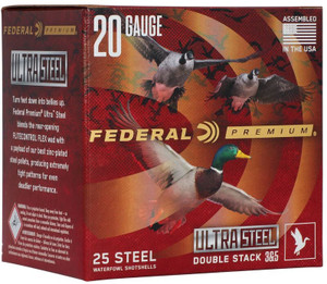 Federal Ultra Steel 1400fps 20ga 1oz 3 and 5 Shot 3" Shotgun Ammunition