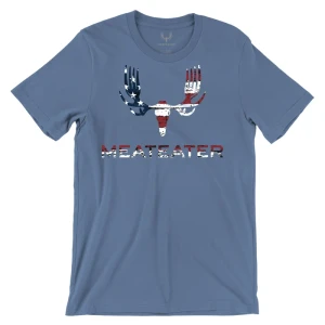 Men's Flag Fill Logo Short Sleeve Graphic Tee Shirt by MeatEater