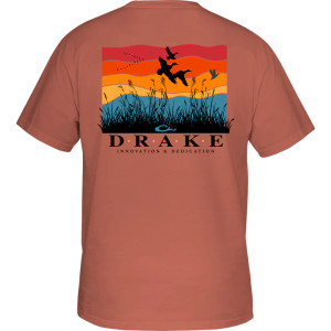 Flyway Sunrise Cotton Short Sleeve Tee Shirt by Drake