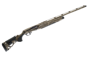 Beretta AX800 Suprema 12 Gauge Semi-Auto Shotgun 28-inch Steelium Pro barrel Mossy Oak Bottomland camo finish flooded timber duck hunting shotgun with B-LINK Pro gas system Kick-Off Pro recoil reduction optics-ready polymer receiver and fully adjustable fit system