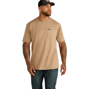 Men's Rebar Cotton Strong Standard Short Sleeve Pocket Tee Shirt by Ariat