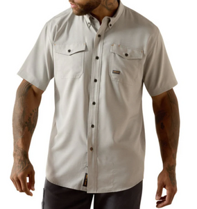 Men's Rebar Made Tough VentTEK DuraStretch Short Sleeve Button Down Work Shirt by Ariat