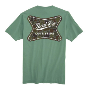 Men's High Badge OD Green Short Sleeve Graphic Tee Shirt by Local Boy