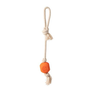 Rubber Ball Dog Rope Training Pull Toy by Carhartt
