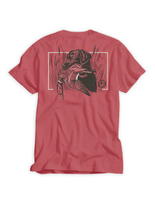 Youth Dog Holding Duck Graphic Short Sleeve Tee Shirt by Prairie Oaks